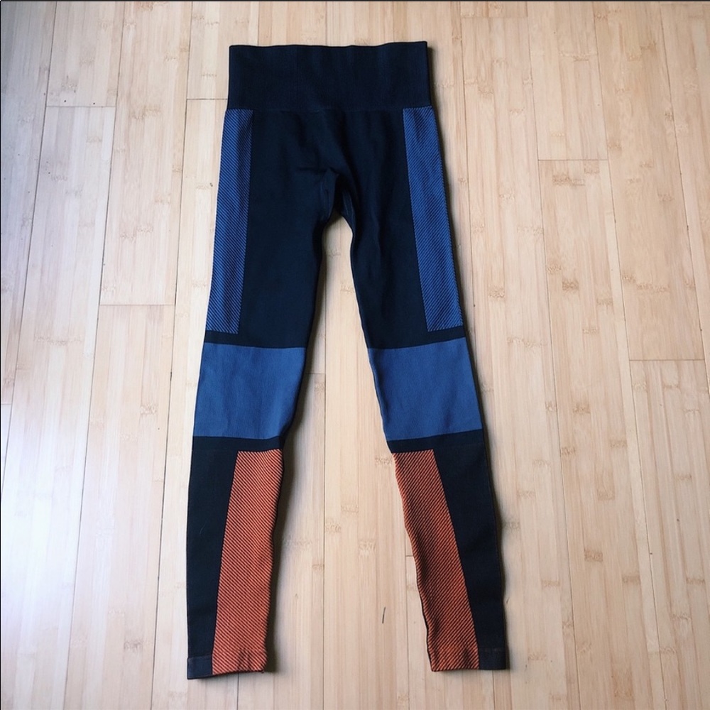 Color block seamless high waist contour leggings